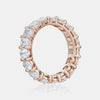 Half Oval Half Emerald Eternity Band