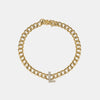 Bracelet à maillons avec initiales en mini diamants