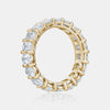 Half Oval Half Emerald Eternity Band