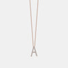 Collier à diamants à initiales droites