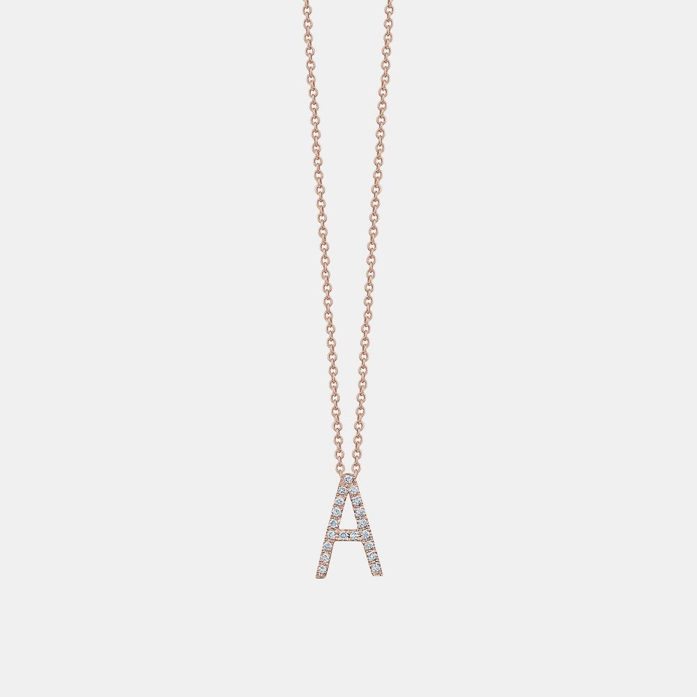 Straight Initial Diamond Necklace