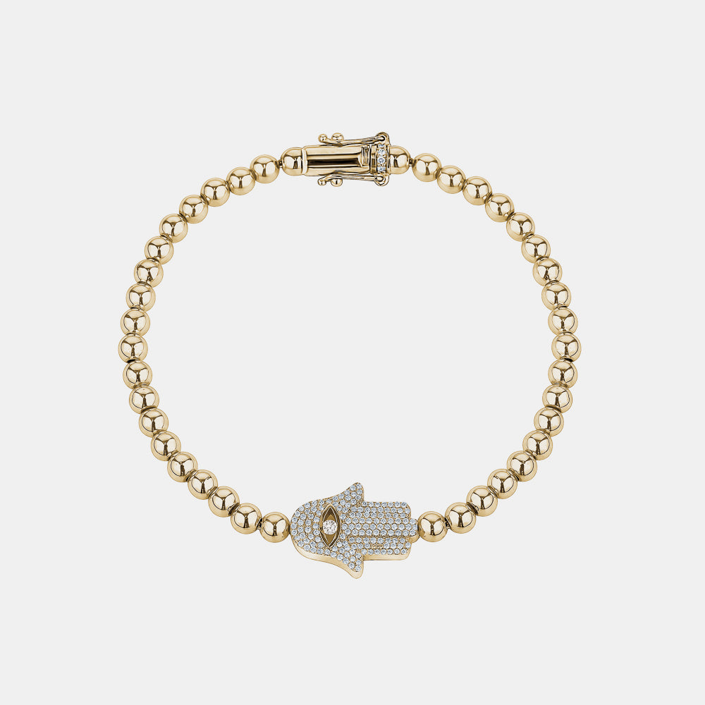 Beaded Hamsa Bracelet