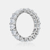 Half Oval Half Emerald Eternity Band