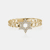 Bague à maillons étoile de David en diamant
