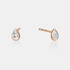 Diamond Bezel Set Pear Studs