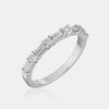 Bague à diamant baguette et rond