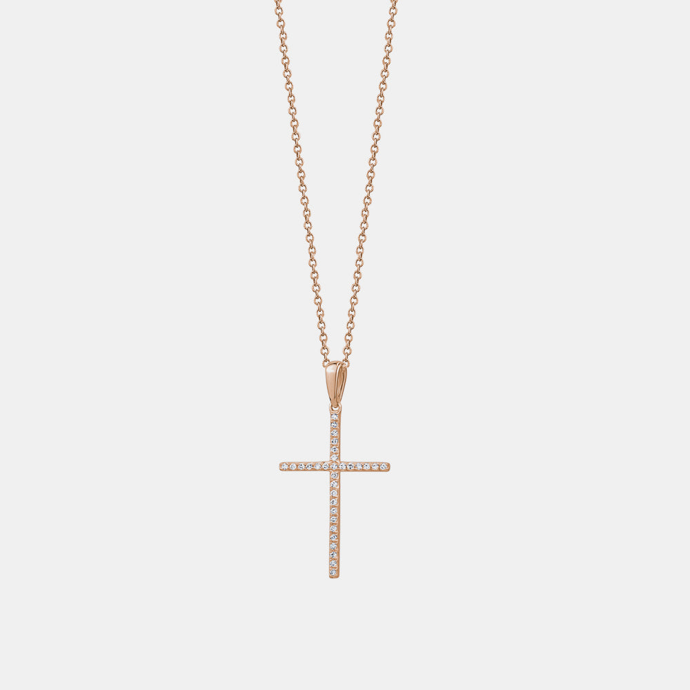 Classic Diamond Cross Necklace