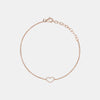Bracelet Coeur Ouvert en Diamant