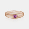 Bague avec coeur incrusté