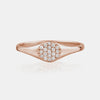 Mini bague de signet à diamant rond