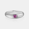 Bague avec coeur incrusté