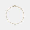 Bracelet Coeur Ouvert en Diamant
