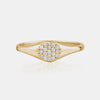 Mini bague de signet à diamant rond