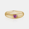 Bague avec coeur incrusté