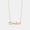 Collier avec nom orné de diamants