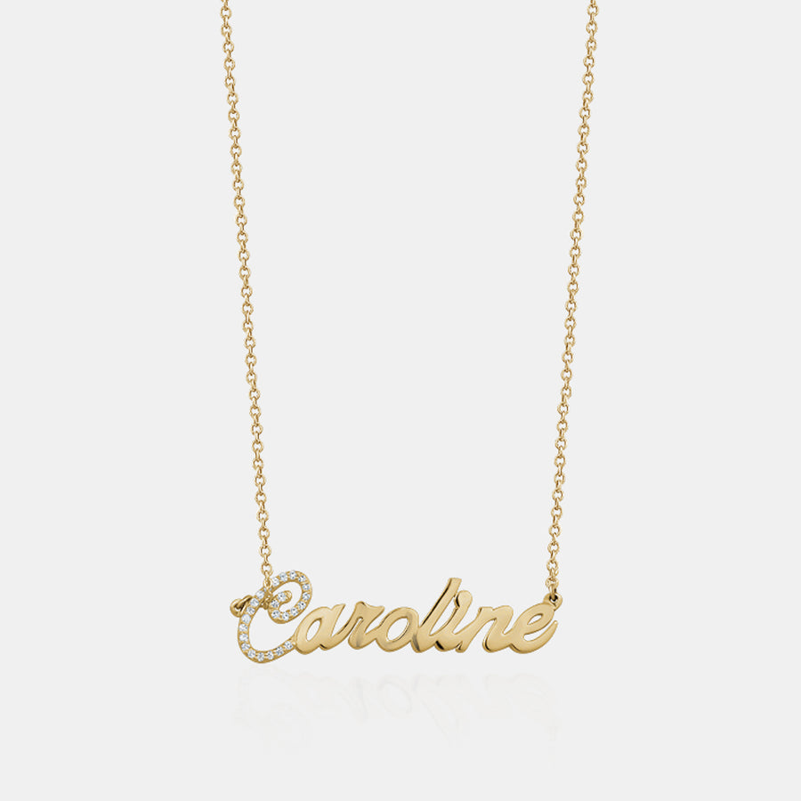 Diamond Accent Name Necklace