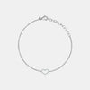 Bracelet Coeur Ouvert en Diamant