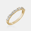 Bague à diamant baguette et rond