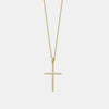 Collier croix classique à diamants