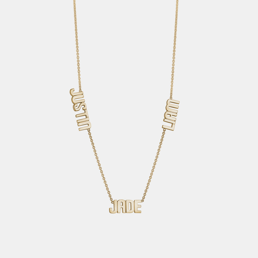 Collier 3 noms personnalisé
