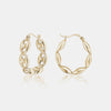 Boucles d'Oreilles Créoles Liens Gonfl﻿és