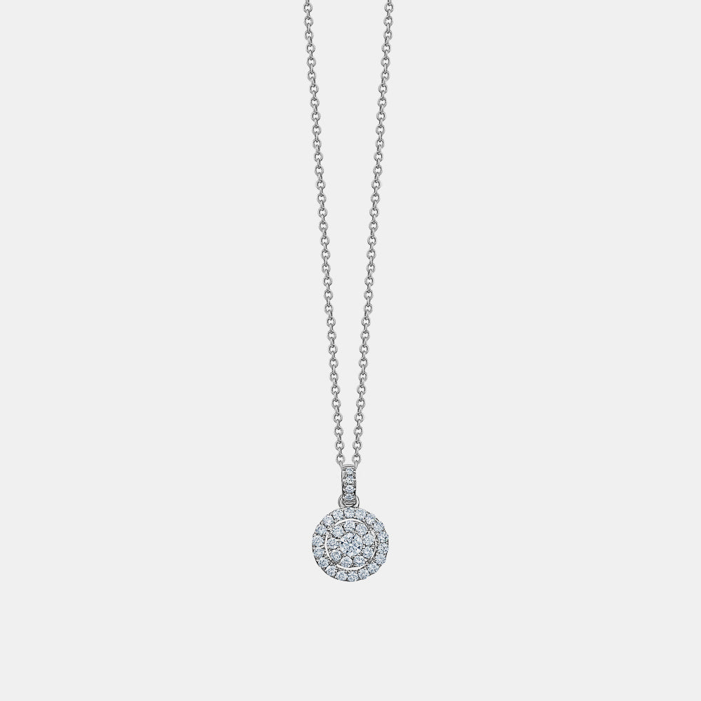 Diamond Illusion Halo Necklace