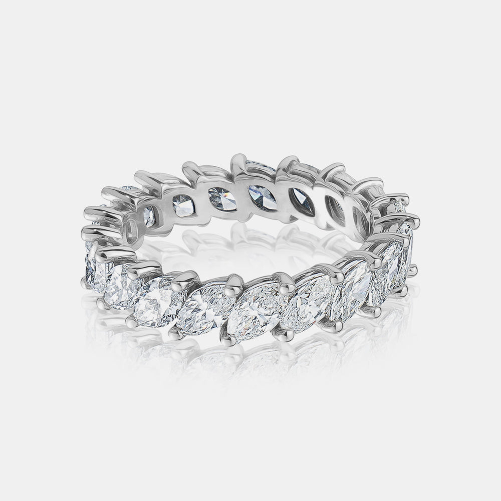 Custom Round and Marquise Diamond Eternity Ring | Brilliant Earth