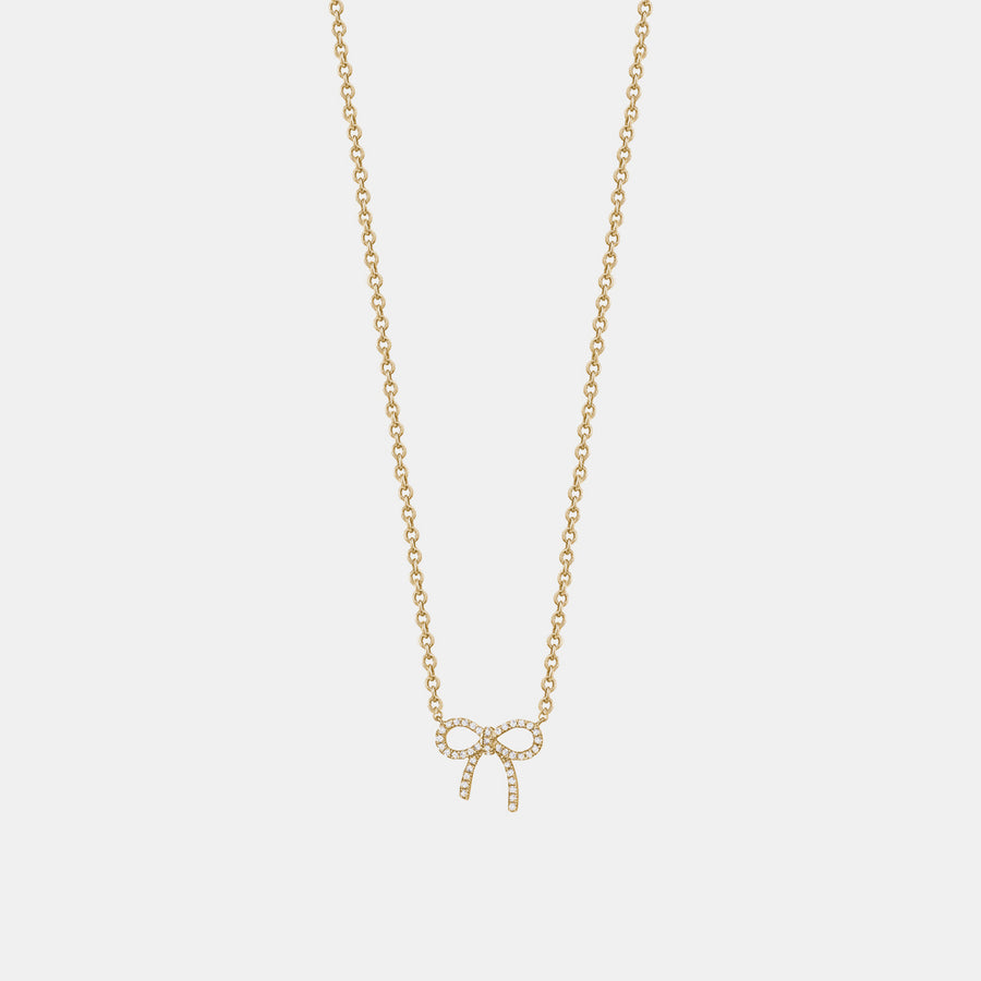 Collier Avec Nœud en Diamant