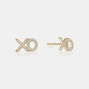 Clous d'oreilles XO en diamant