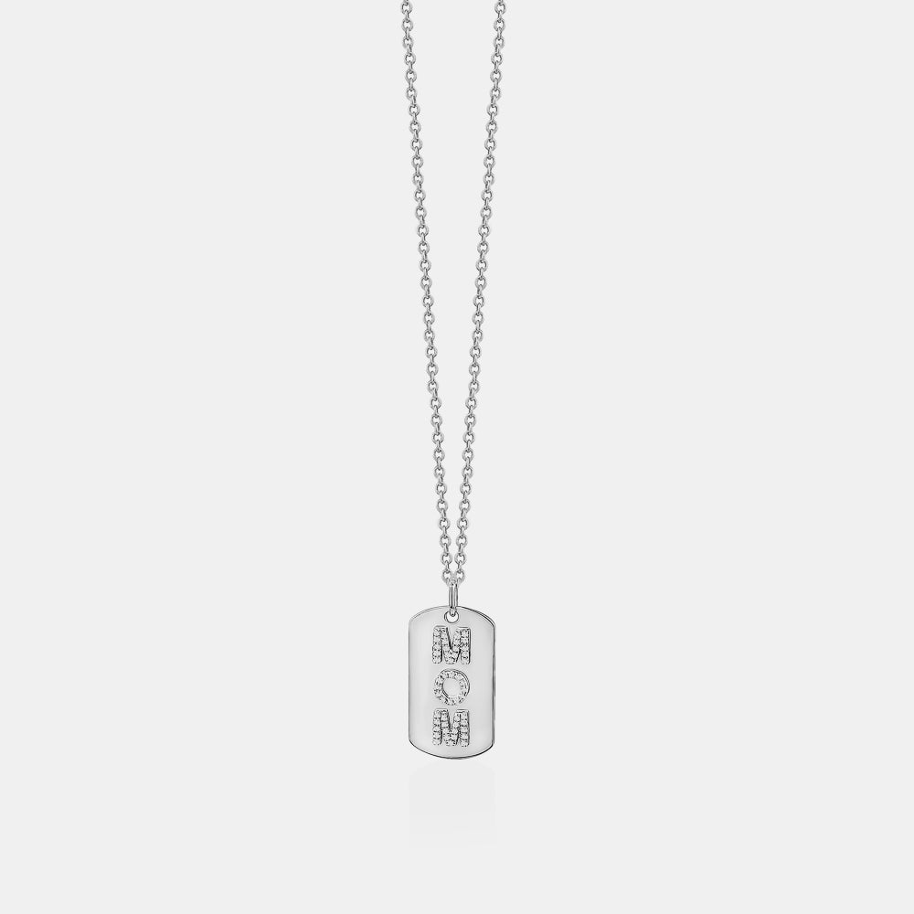 Mom Dog Tag Necklace