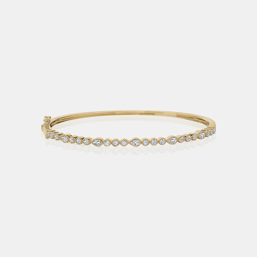 Bracelet en diamant serti d'un chaton