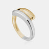Bague enveloppante bicolore