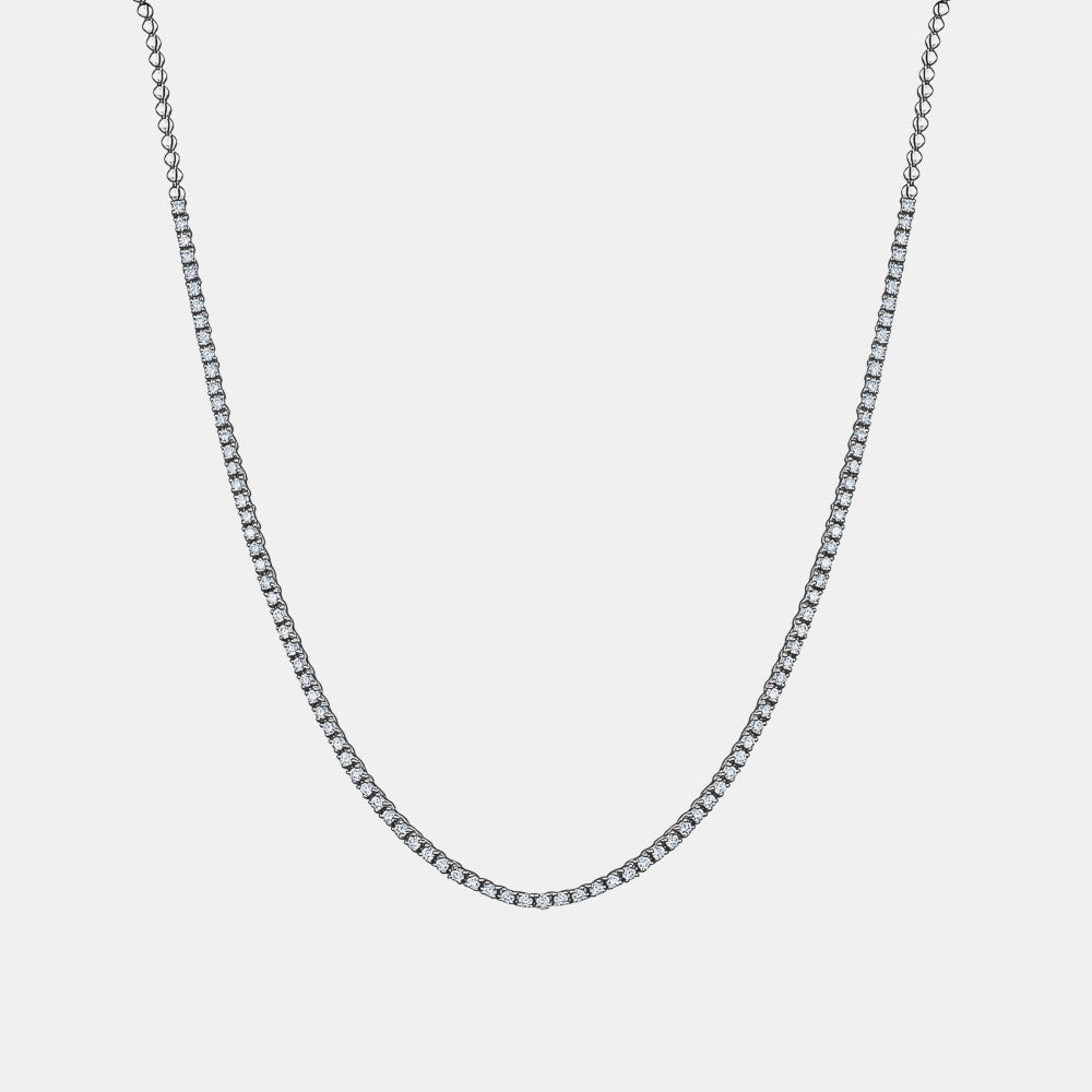 0.03ct Half Way Diamond Tennis Necklace