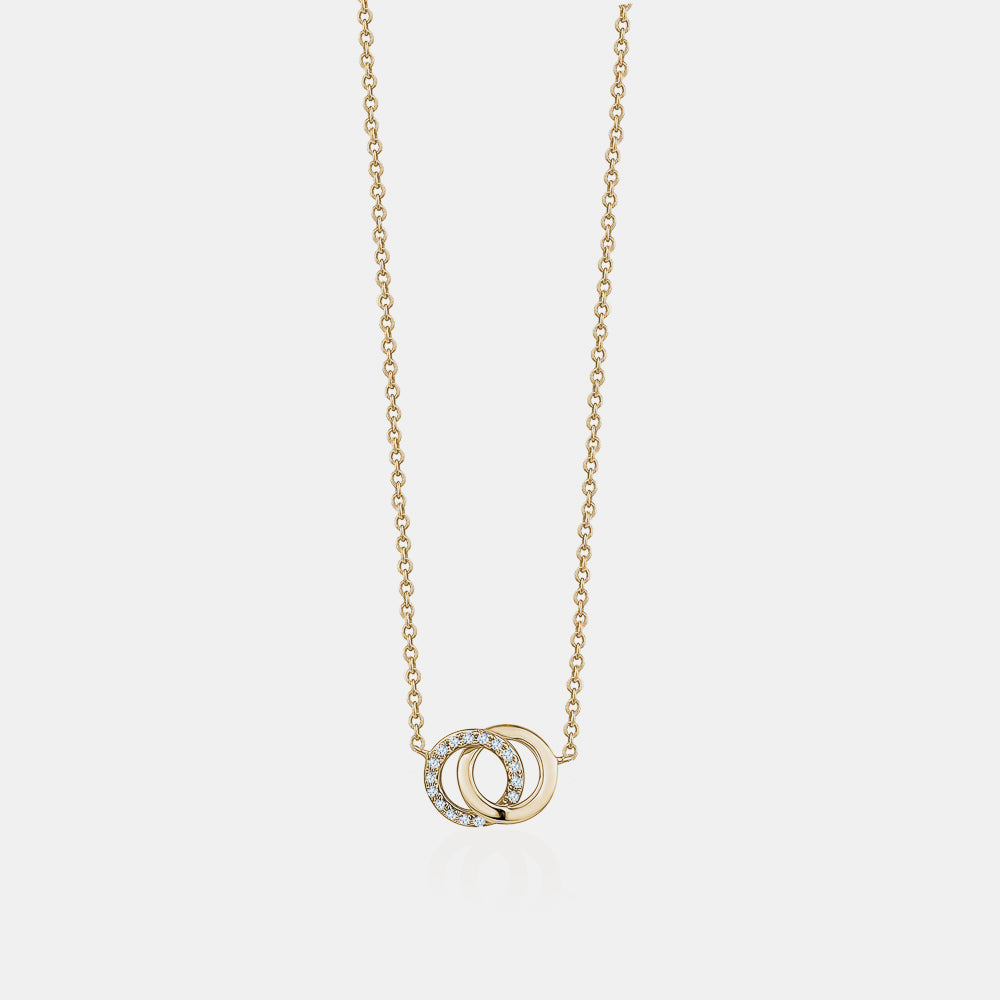 Diamond Circle Interlock Necklace