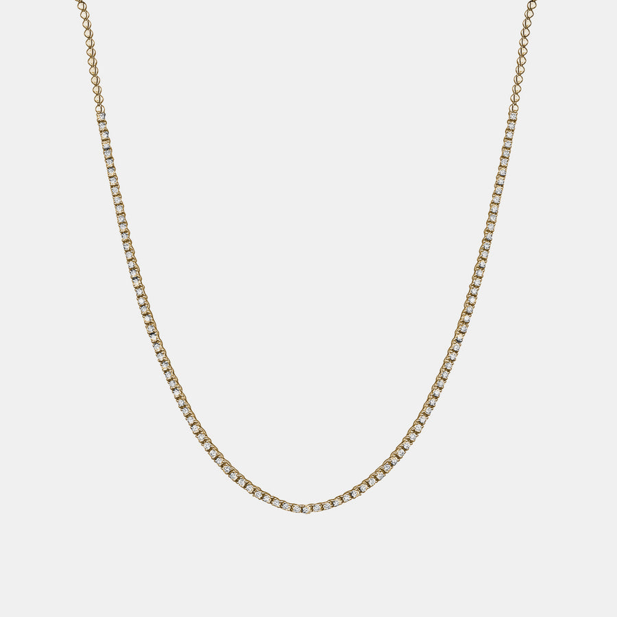 0.03ct Half Way Diamond Tennis Necklace