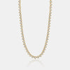 Collier de tennis avec diamants en forme de coeur sertis sur lunette à mi-chemin