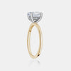Oval Cut Engagement Ring with a Hidden Halo