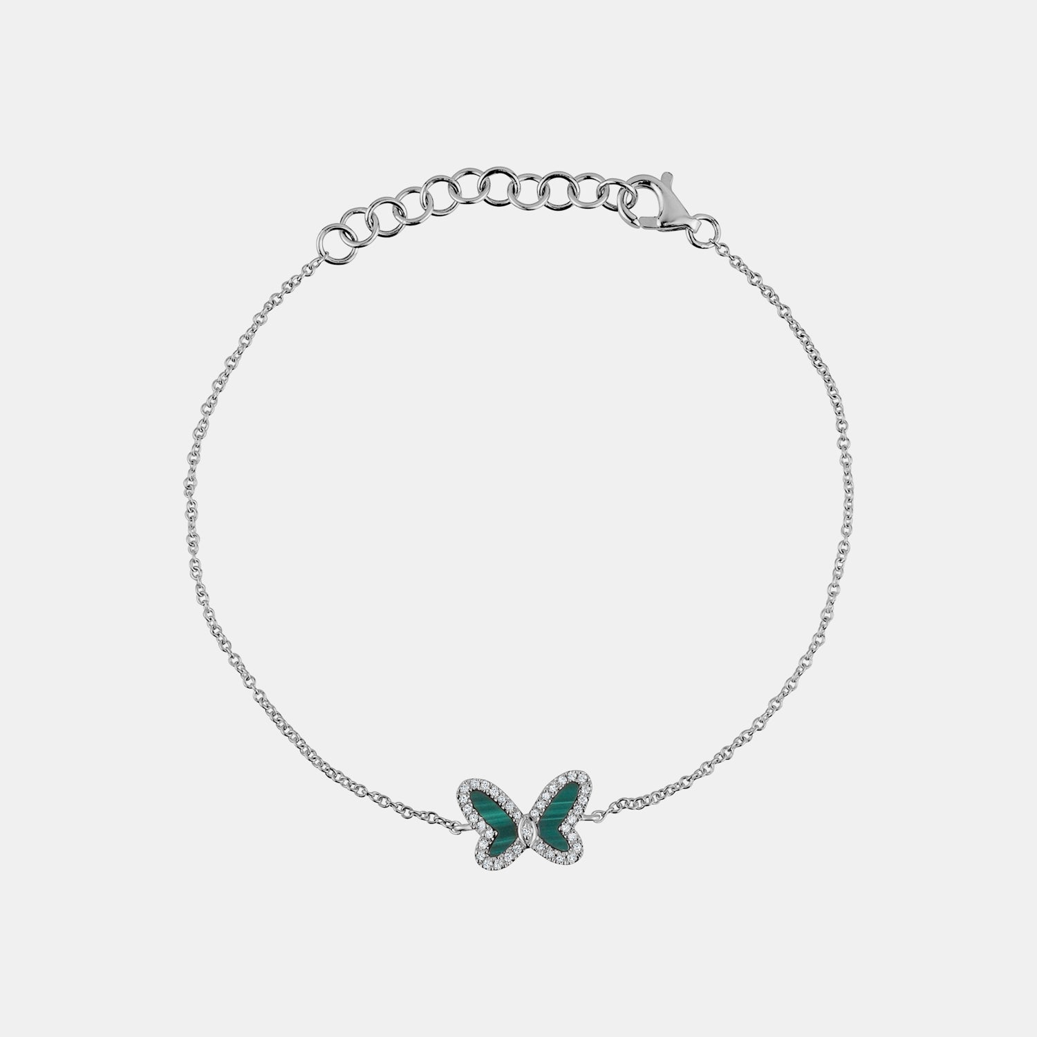 Diamond Gemstone Butterfly Bracelet