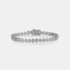 Bracelet de tennis serti de diamants en forme de coeur