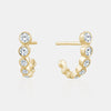 Boucles d'oreilles serties de diamants gradués
