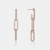 Boucles d'oreilles en forme de trombone en diamant