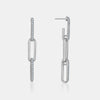 Boucles d'oreilles en forme de trombone en diamant