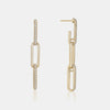 Boucles d'oreilles en forme de trombone en diamant