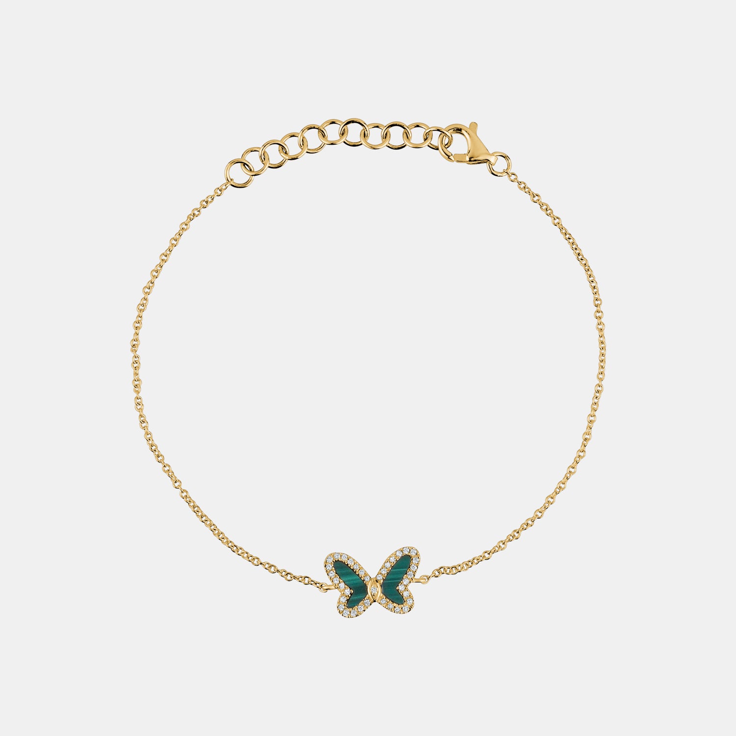 Diamond Gemstone Butterfly Bracelet