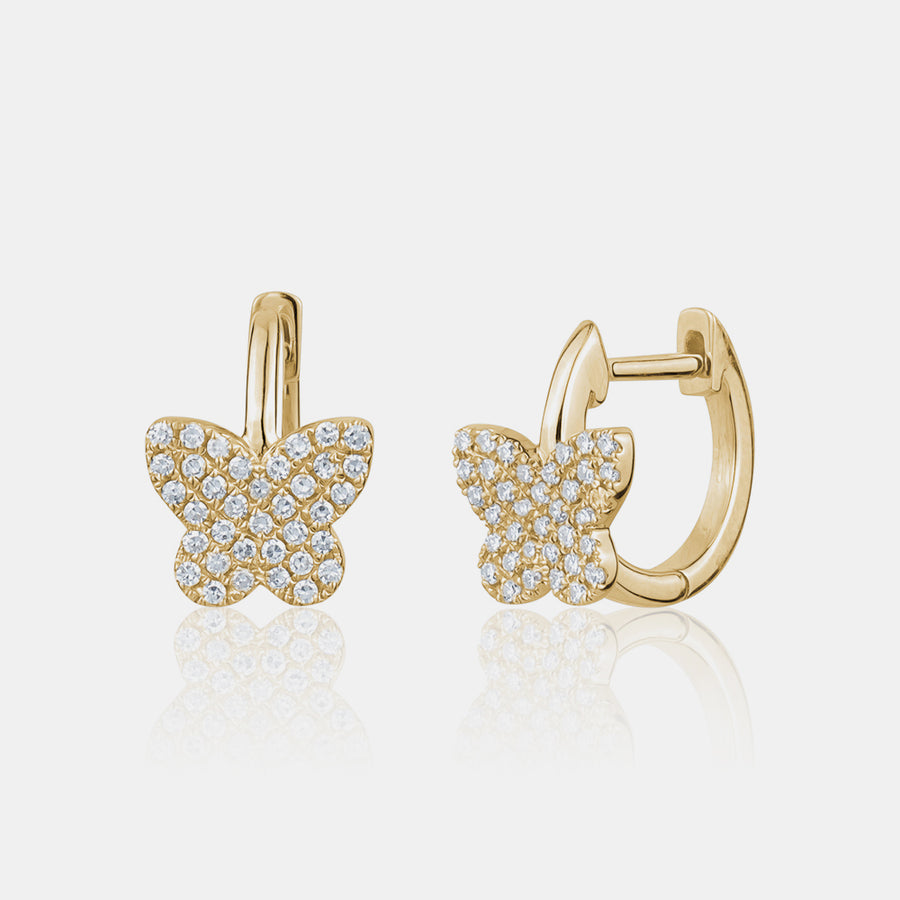 Huggies en mini-papillon avec diamants