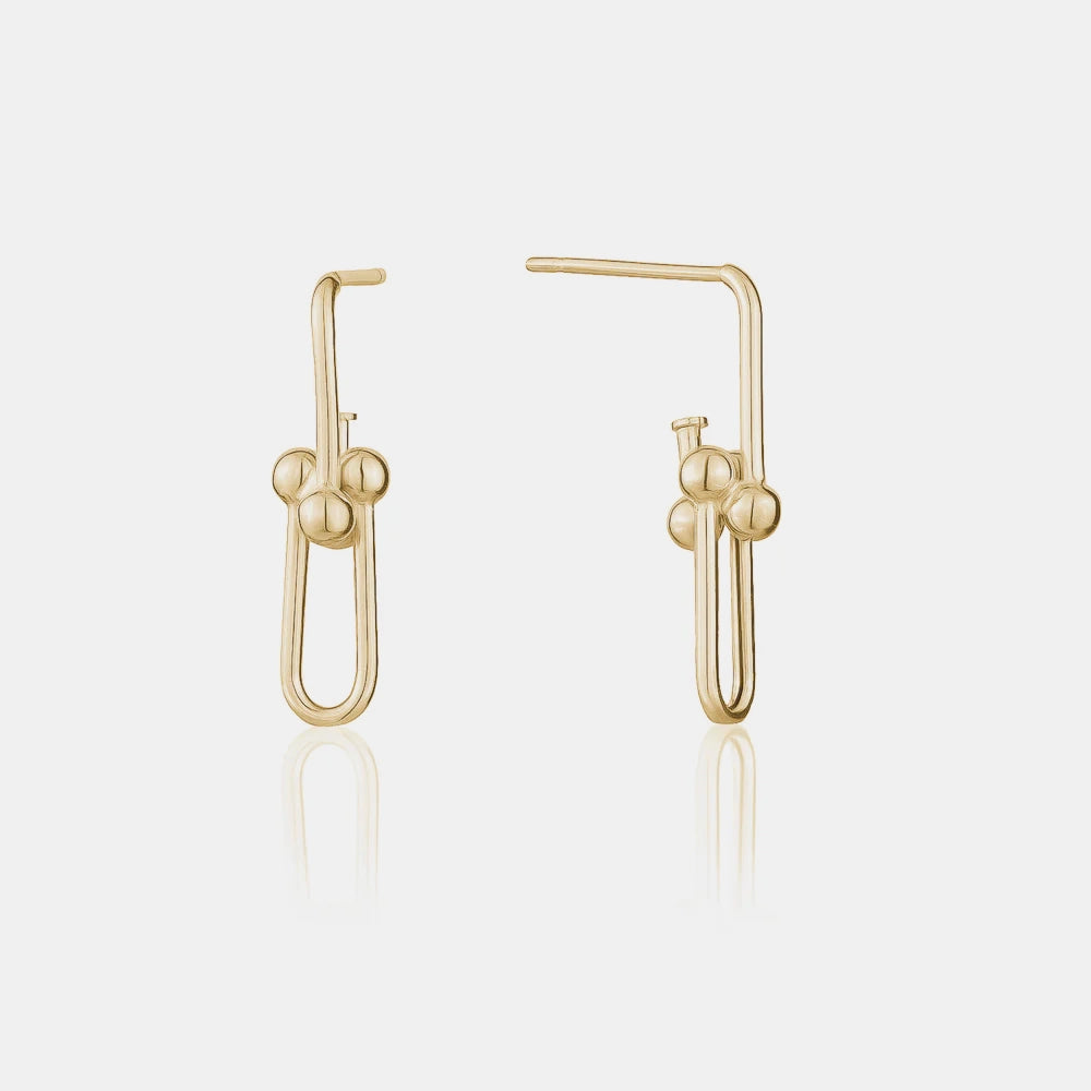 Gold Link Earrings