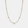 Diamond Station Baguette Tennis Necklace