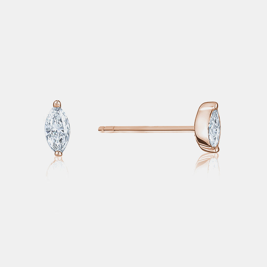 Goujons avec Diamant Coupe Marquise