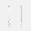 Boucles d'oreilles chaîne "Love" en diamant