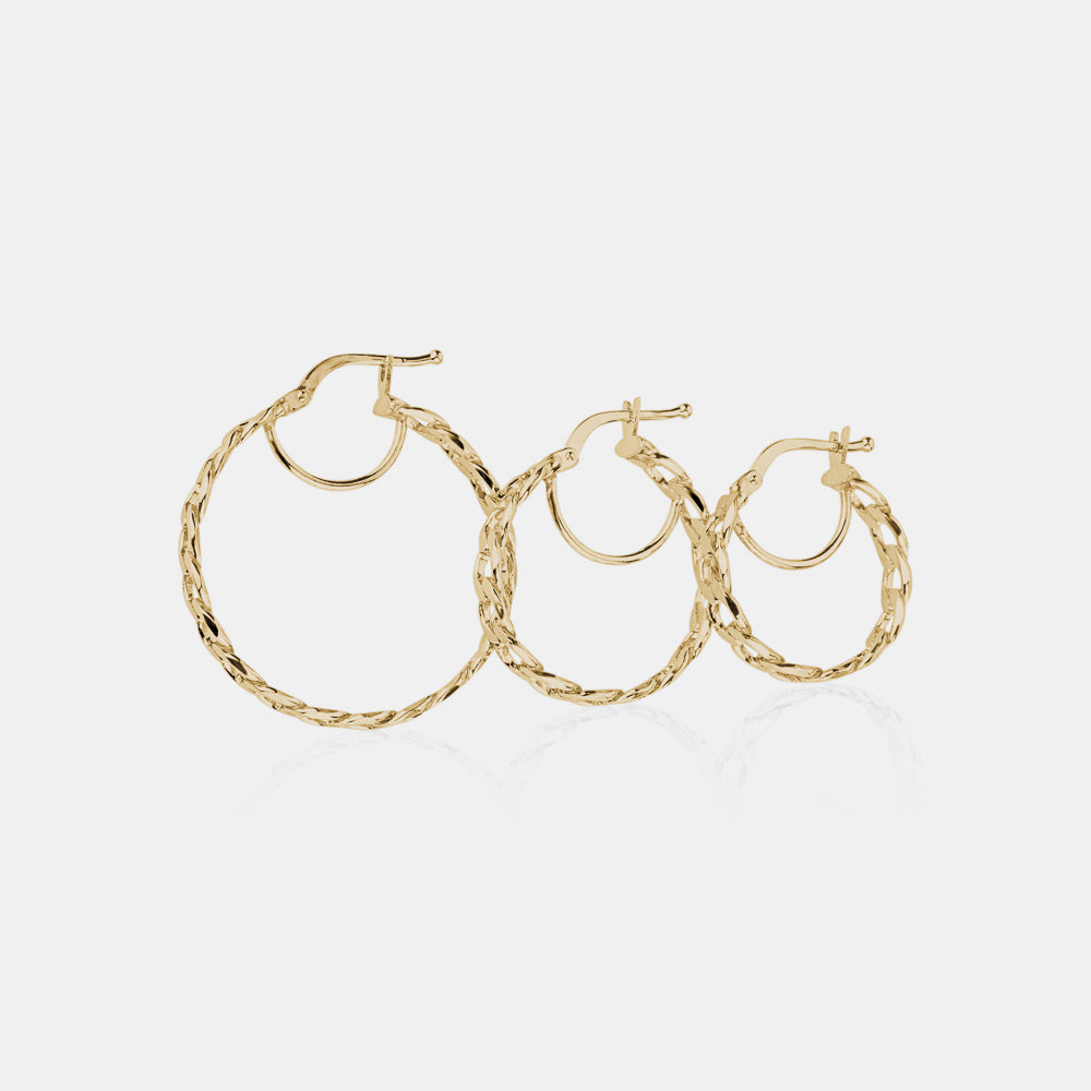 Cuban Chain Hoop Earrings